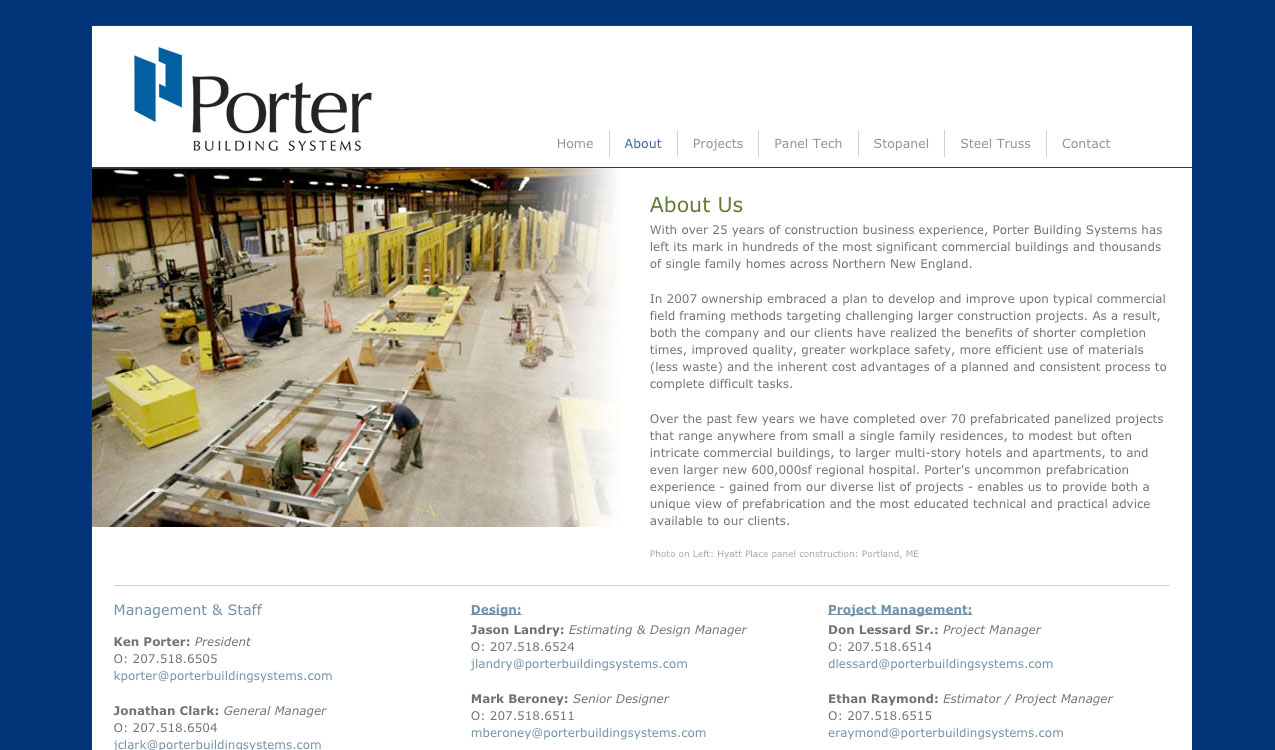 Porter Website About Us