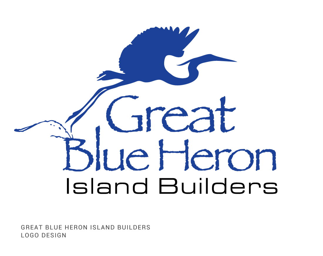 Logo design for Great Blue Heron Island Builders